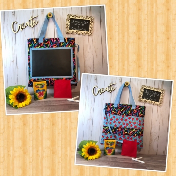 Original crayon chalkboard book bag